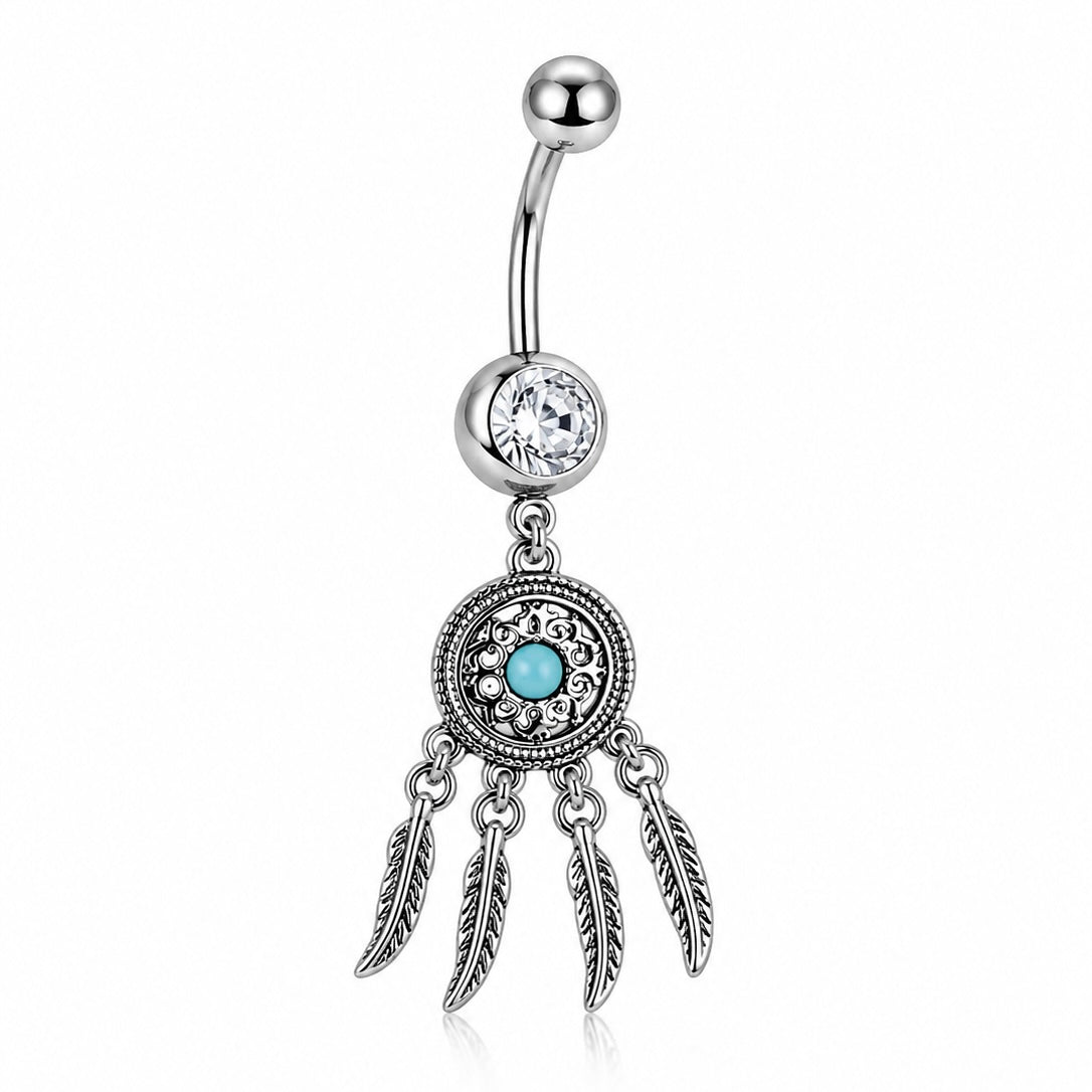 14g Surgical Steel Dreamcatcher Belly Ring
