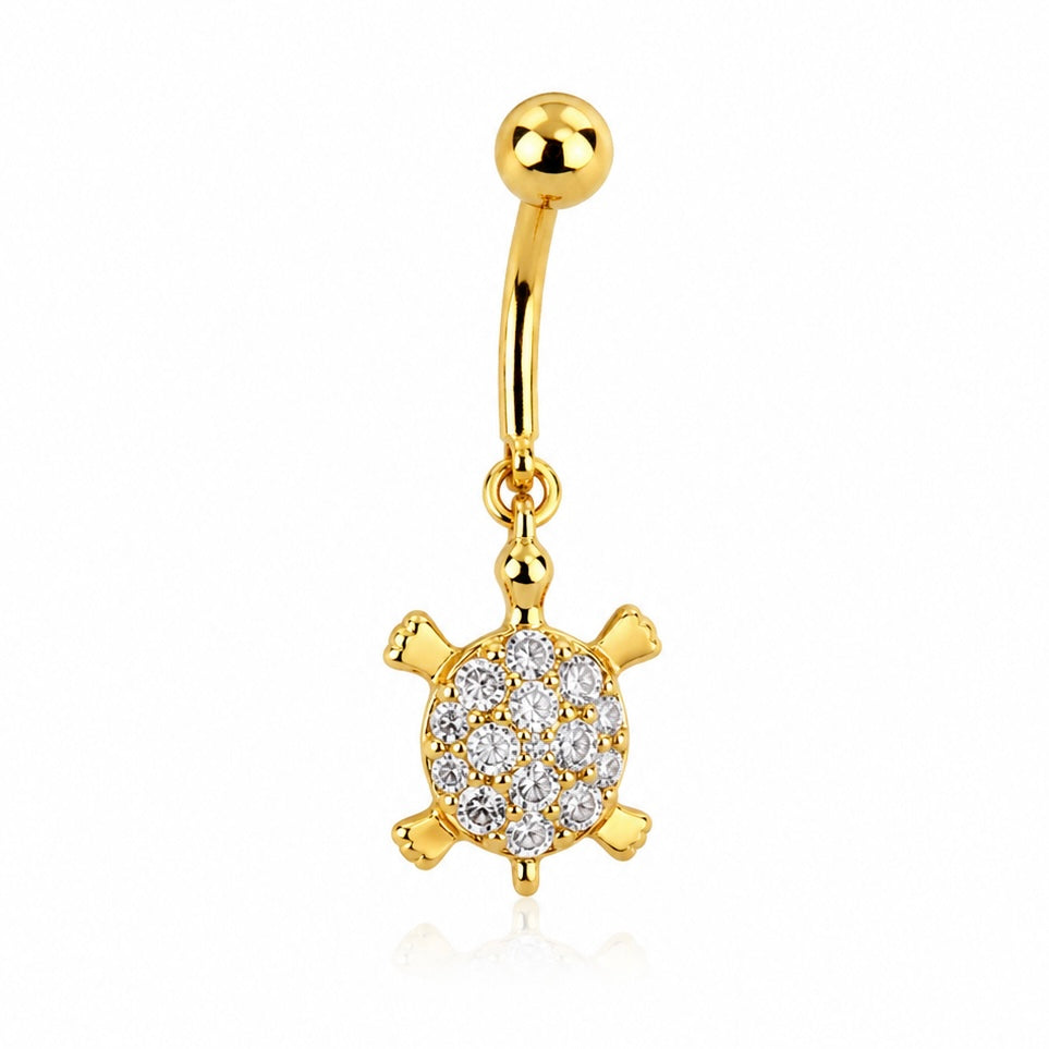 14g Gold Turtle Belly Ring